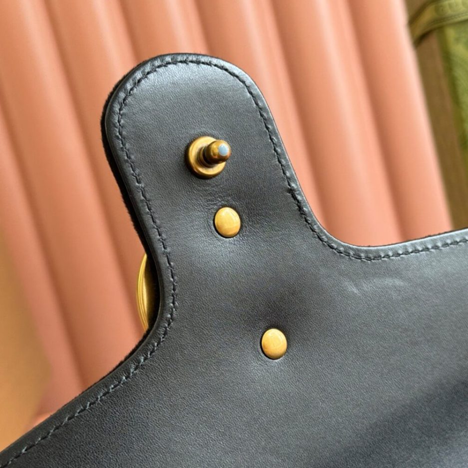 GG Velvet Small Marmont shoulder bag
